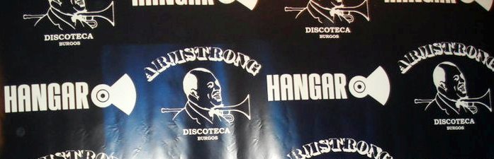 Cartel de la Fiesta Remember Armstrong celebrada en El Hangar de Burgos